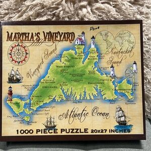 ⚫️2/$12⚫️ Martha's Vineyard map jigsaw puzzle 1000 pieces